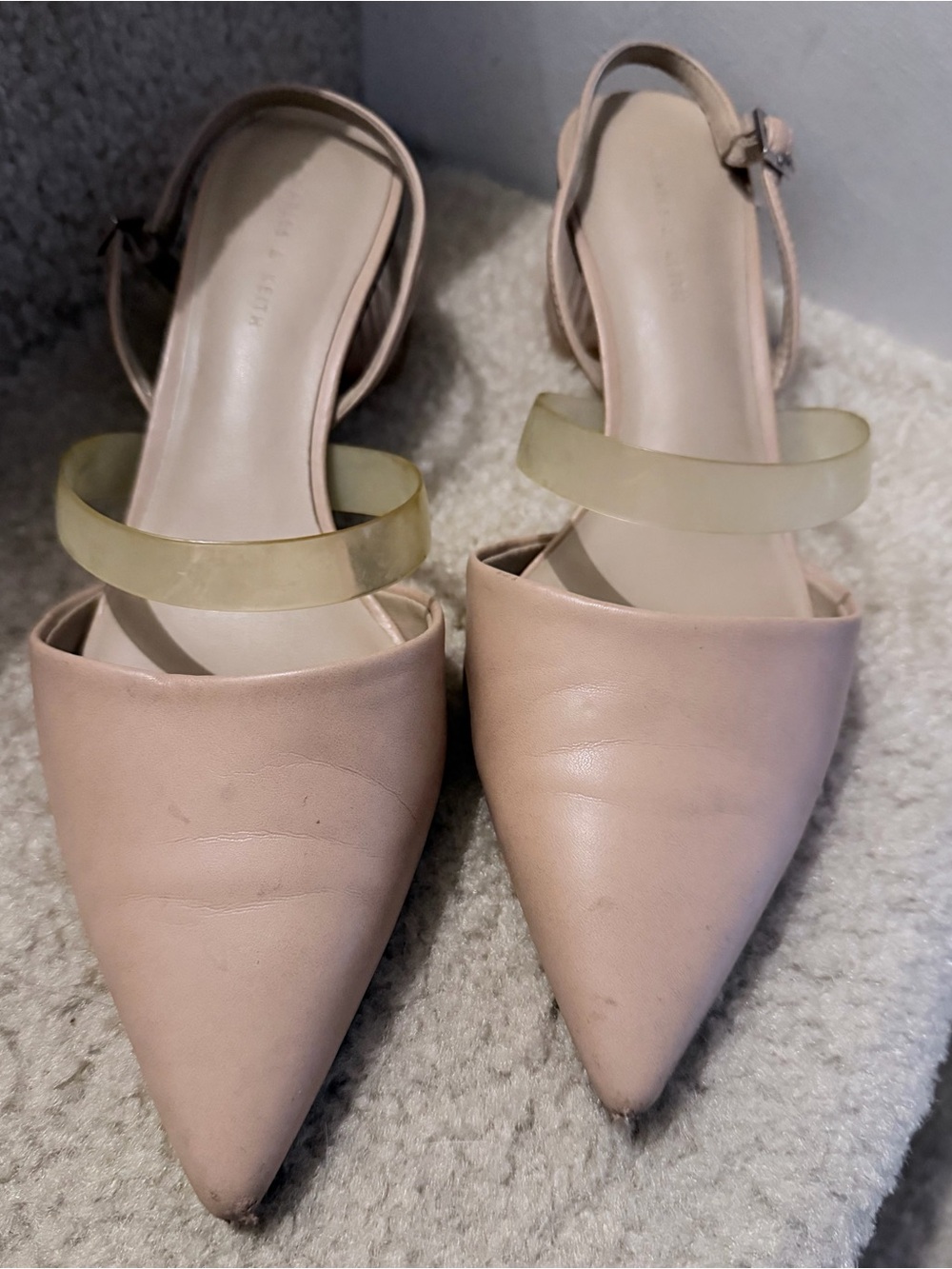 Charles & Keith Nude Heels – Size 7 – Slingback Pumps